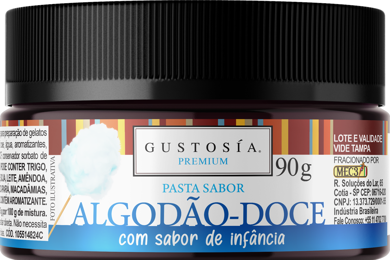 Pasta sabor algodão doce da Gustosía | Foto: Divulgação