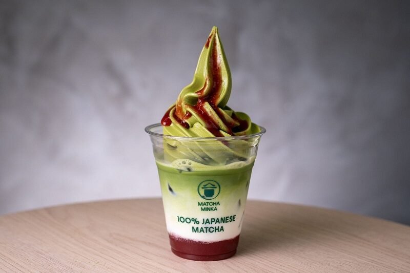 Ichigo Matcha Latte traz purê de morango natural | Foto: Nobuo Kurahashi